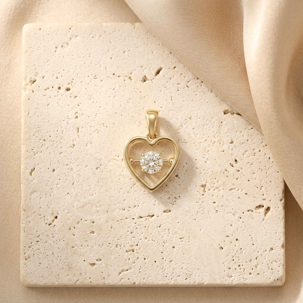 The Amari Floating Heart Pendant