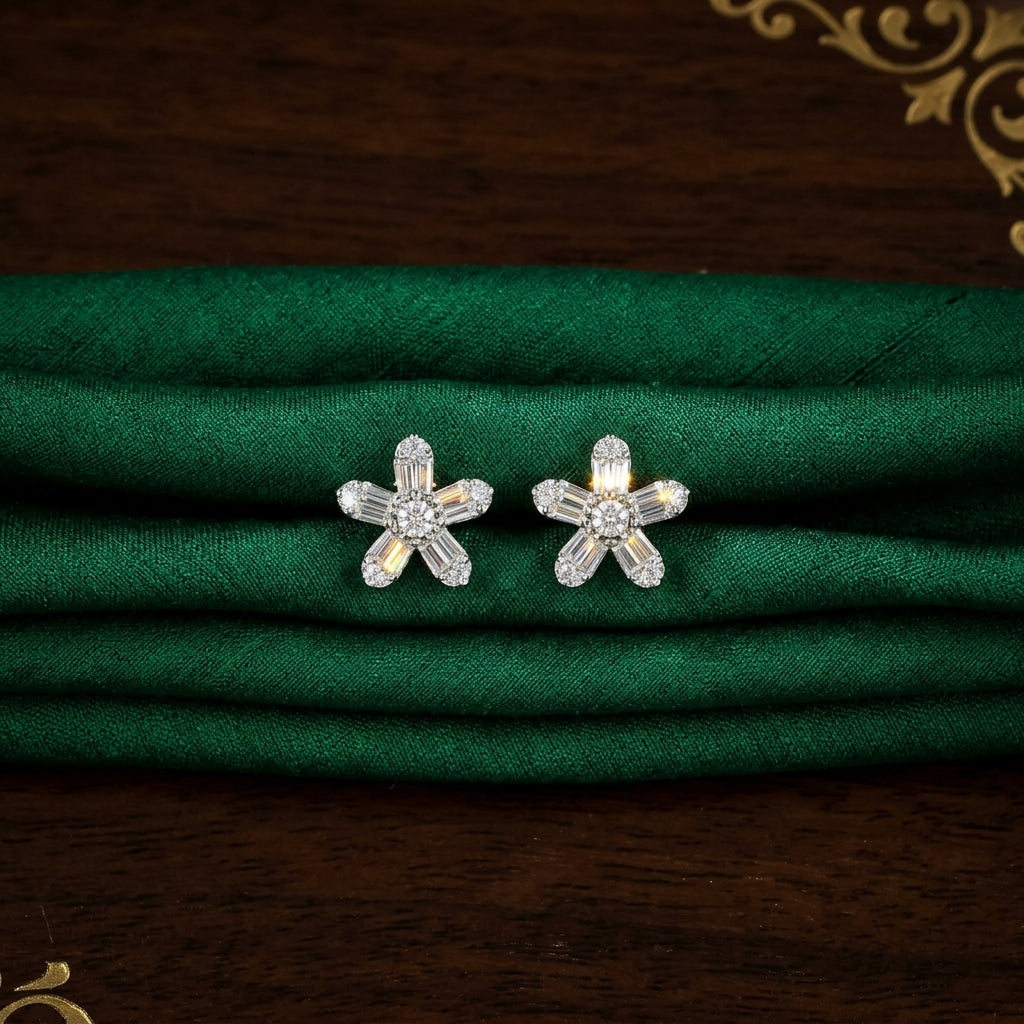 Baguette Frost Flora Studs