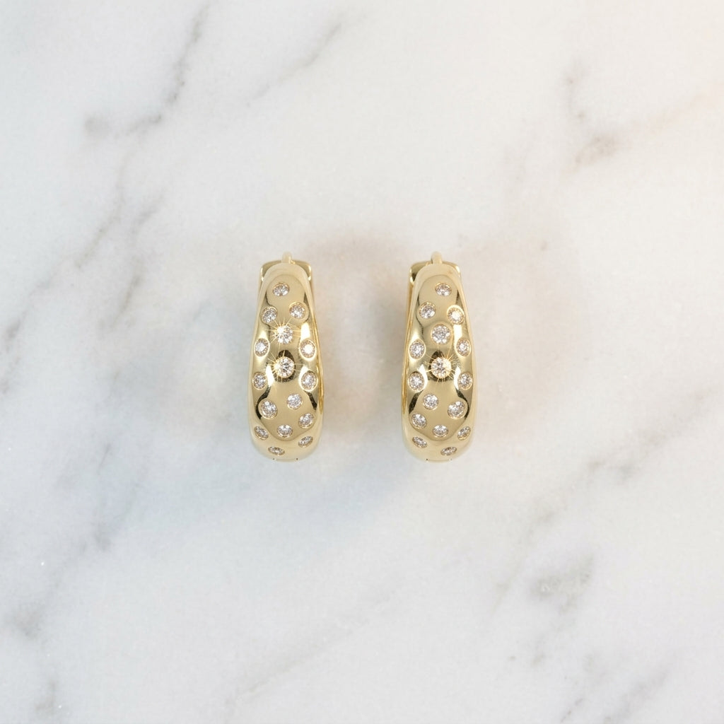 Gilded Constellation Hoop Earrings