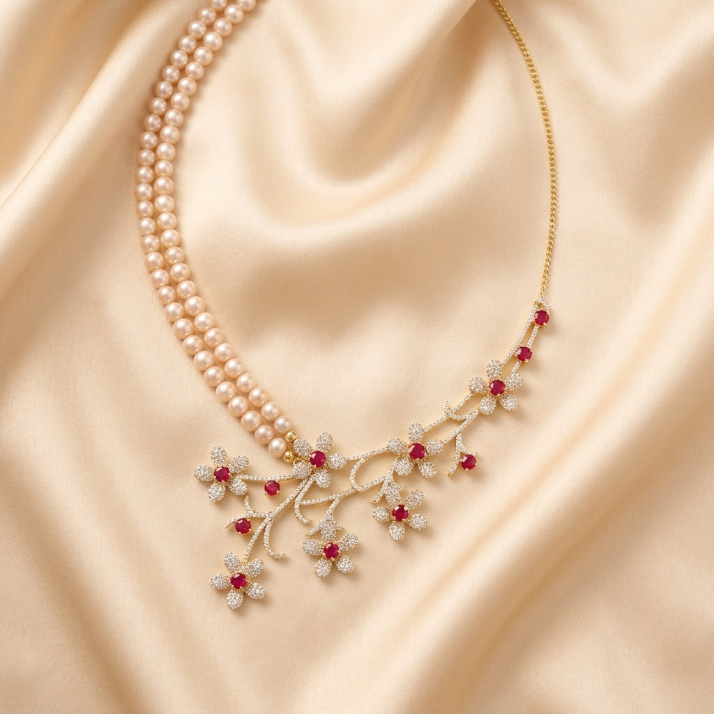 The Rosalie Pearl Vine Necklace