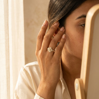 The Gilded Petal Ring