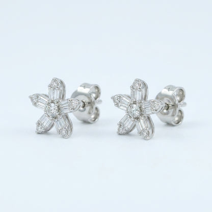 Baguette Frost Flora Studs