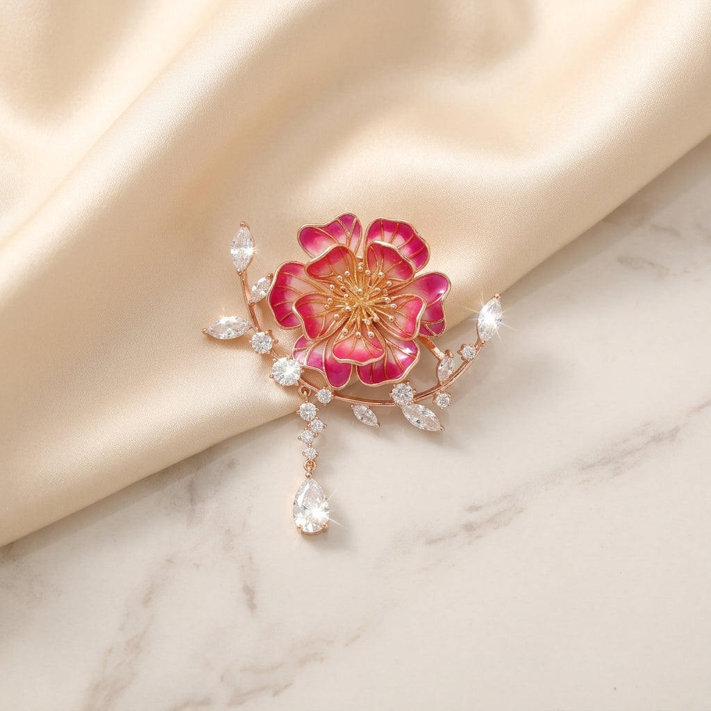 Azalea Eden Floral Pin