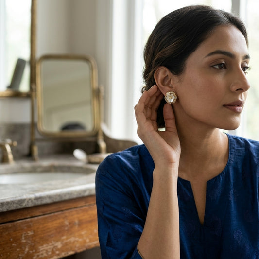 Magnolia Radiance Button Earrings
