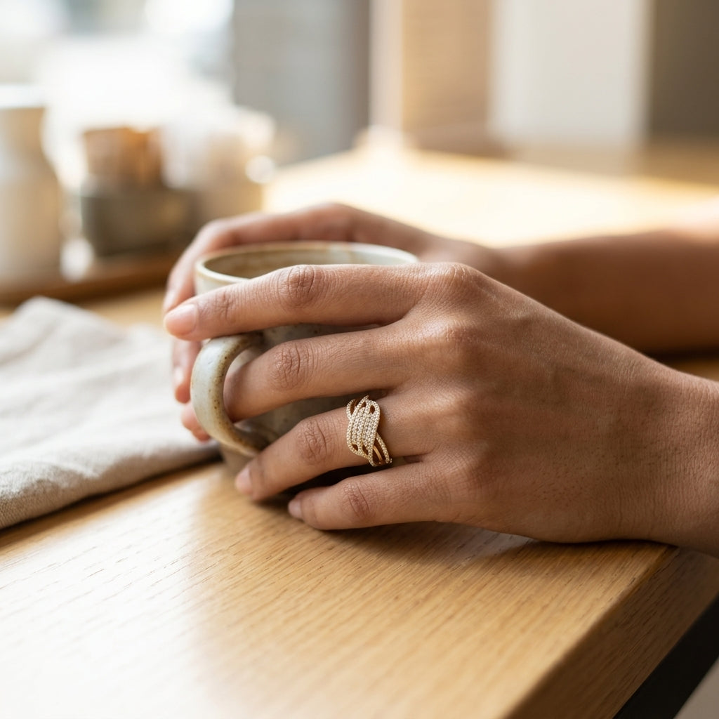 Serpentine Shimmer Ring