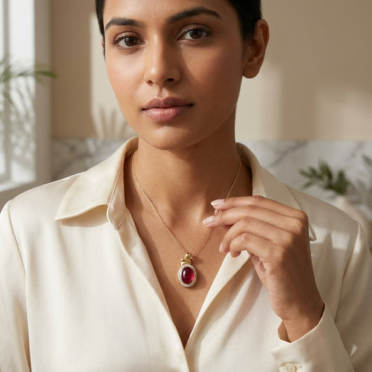 The Rubelite Halo Pendant