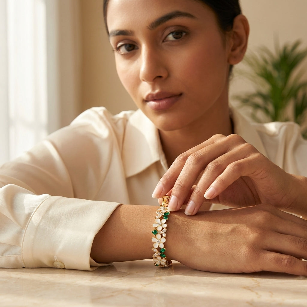 Pearl-Petal Breeze Bracelet