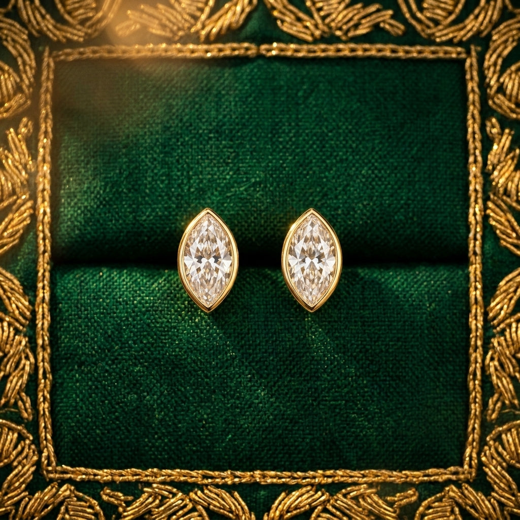 Golden Aurelia Eye Earrings