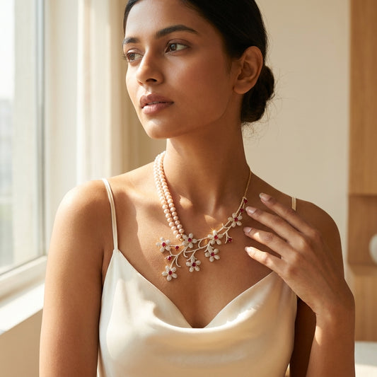 The Rosalie Pearl Vine Necklace