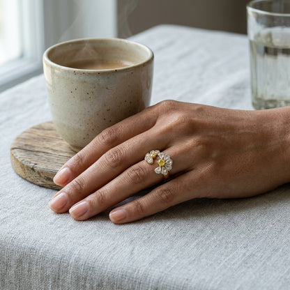 Canary Flora Wrap Ring