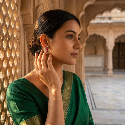 The Royal Jaali Ruby Tops