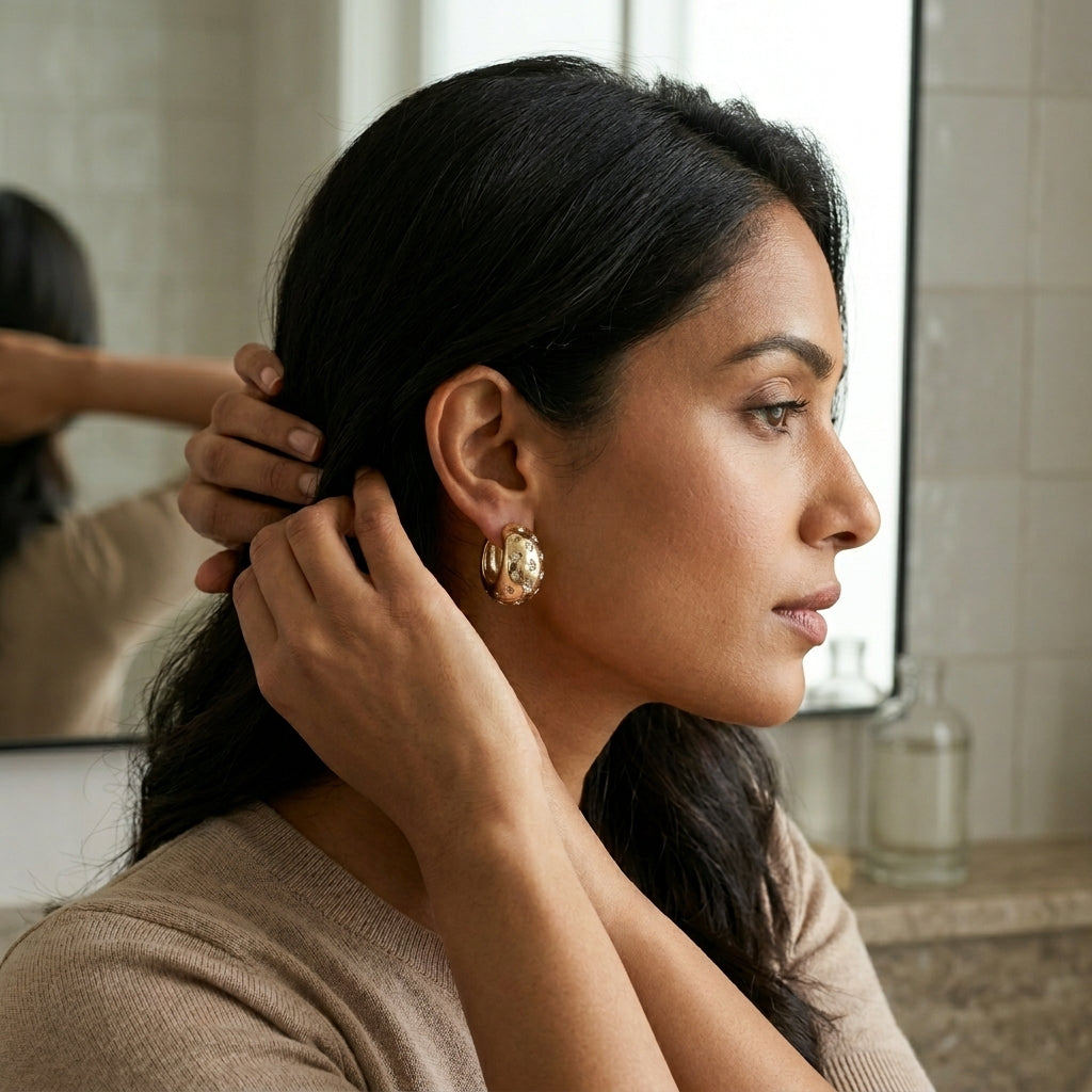 Gilded Constellation Hoop Earrings