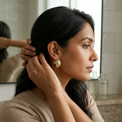 Gilded Constellation Hoop Earrings