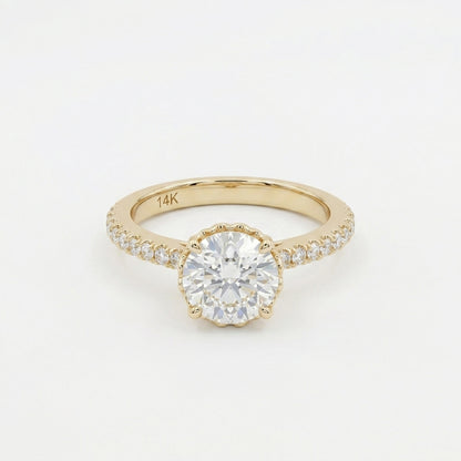 Luxe Scallop Crown Ring