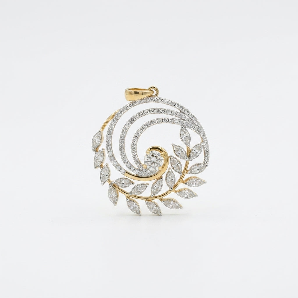 Aria Spiral Leaf Necklace