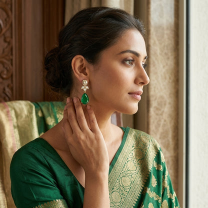 The Jade Dewdrop Danglers