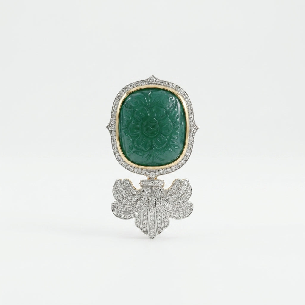 The Imperial Carved Emerald Pendant