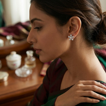 Baguette Frost Flora Studs