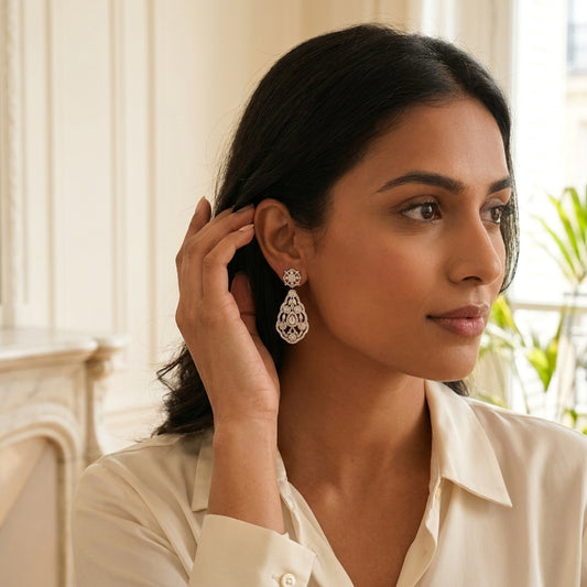 Baroque Frost Lace Earrings
