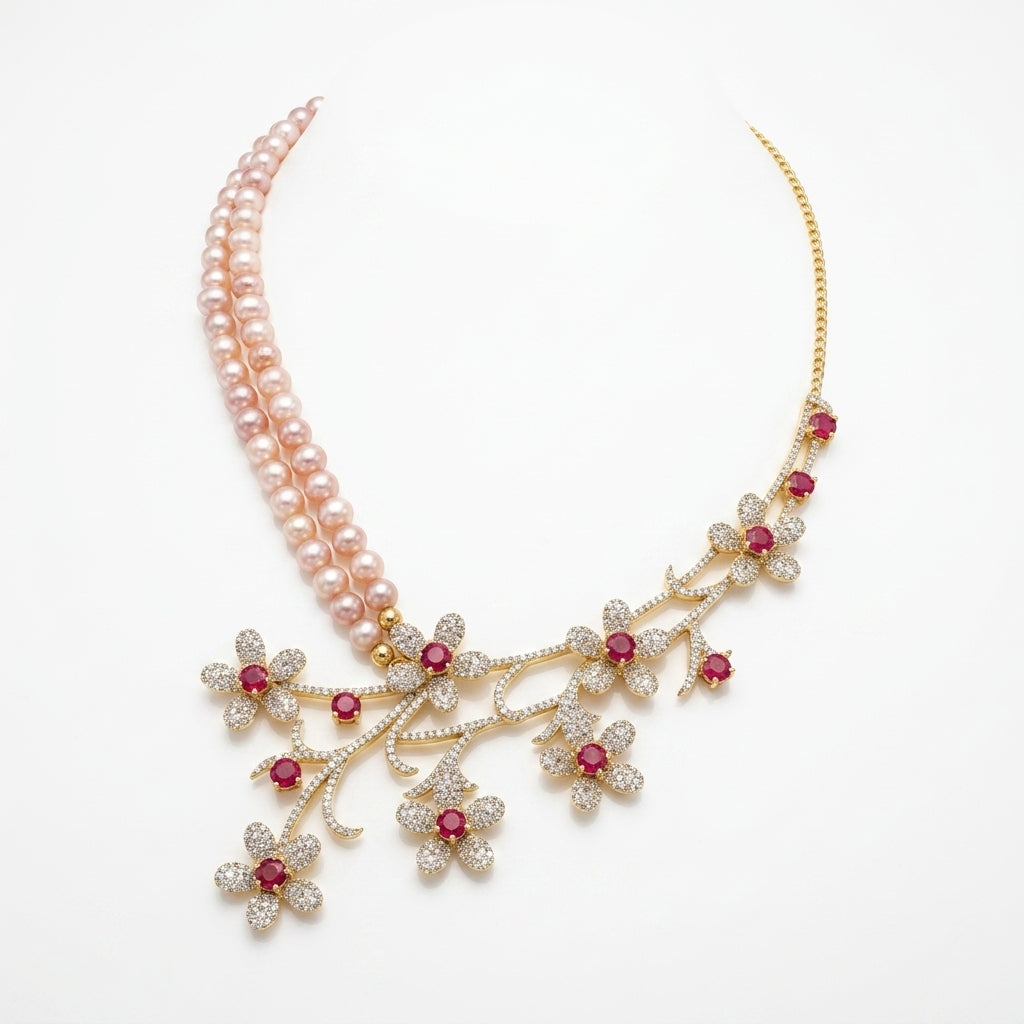 The Rosalie Pearl Vine Necklace