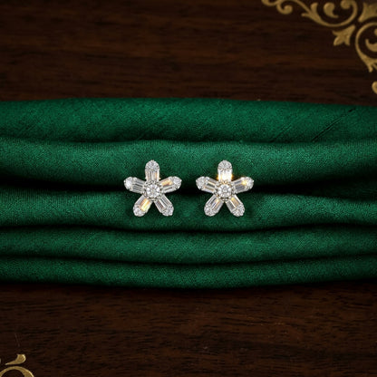 Baguette Frost Flora Studs