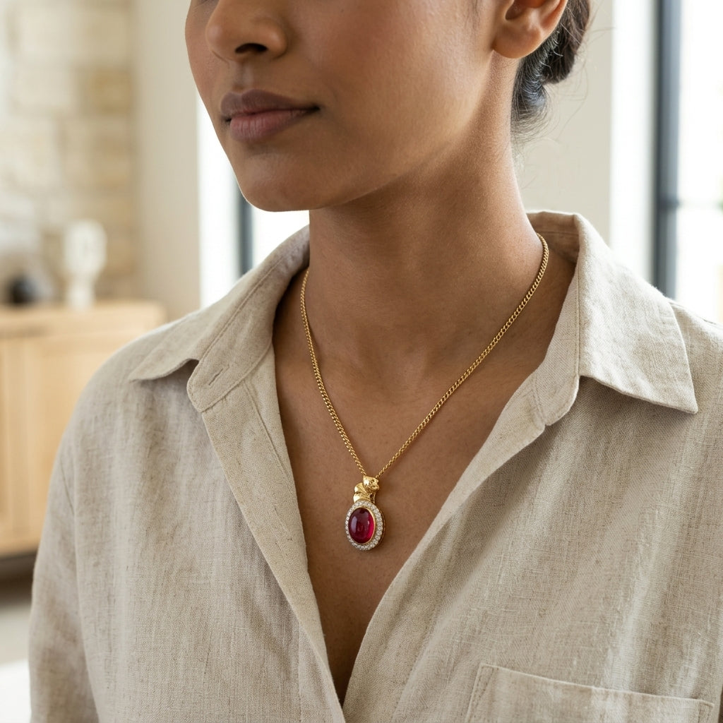 The Rubelite Halo Pendant