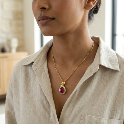 The Rubelite Halo Pendant