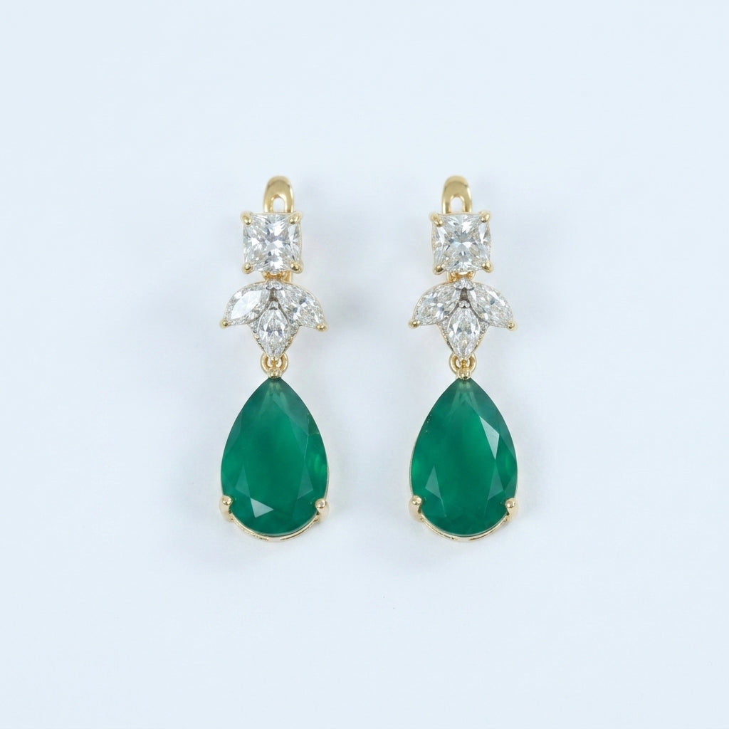 The Jade Dewdrop Danglers