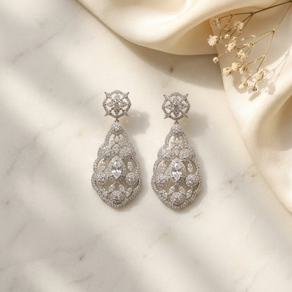 Baroque Frost Lace Earrings