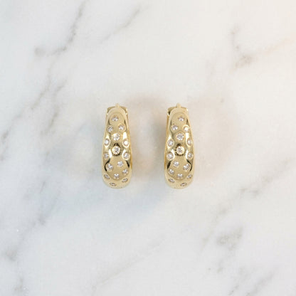 Gilded Constellation Hoop Earrings