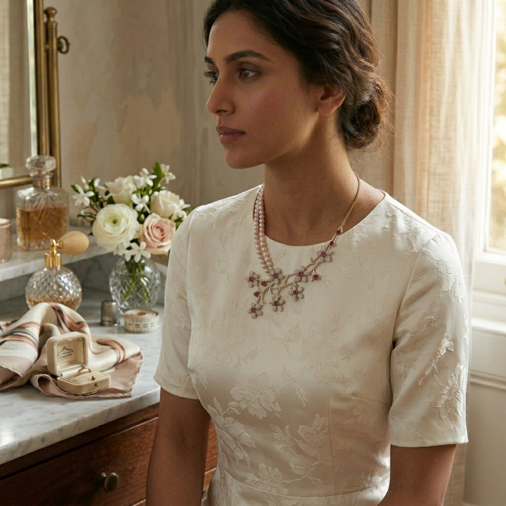 The Rosalie Pearl Vine Necklace