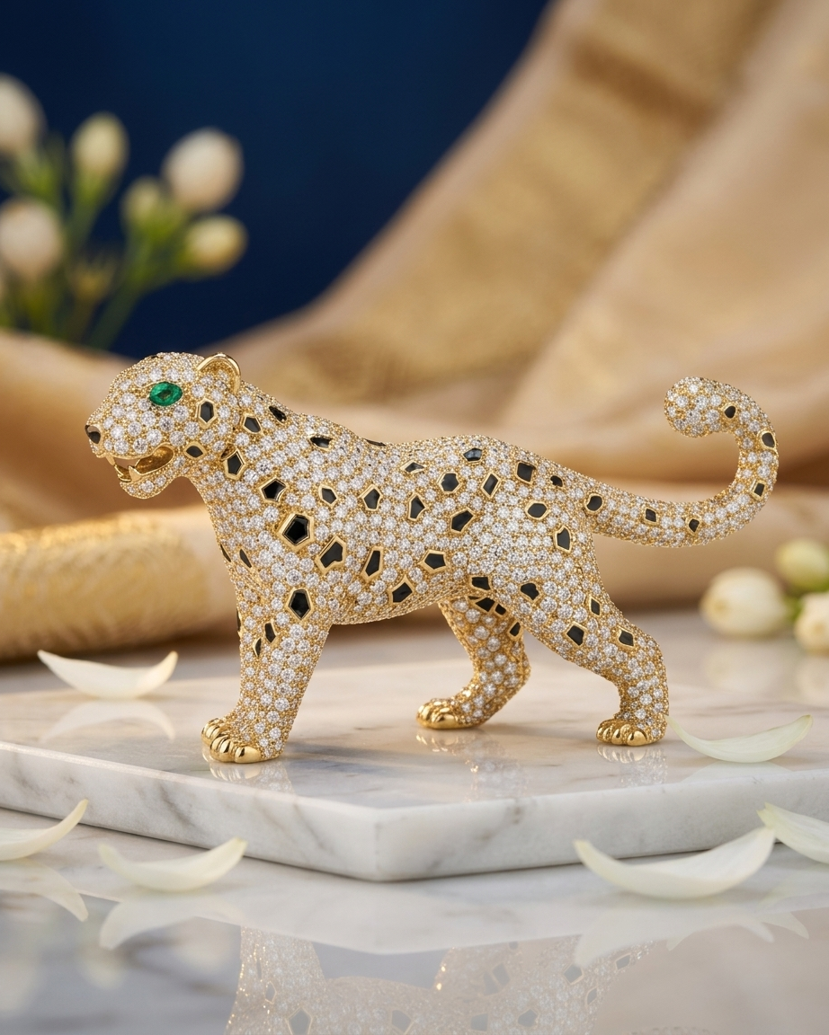 The Regal Panthera Pavé Brooch