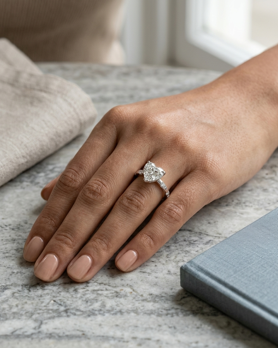 The Eterna Heart-Cut Solitaire Ring
